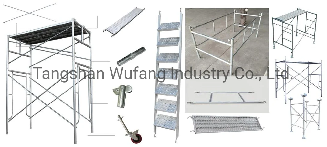 Heavy Duty Scaffolding H Frame Cross Brace Joint Pin Platform Ladder Type Frame Andamio